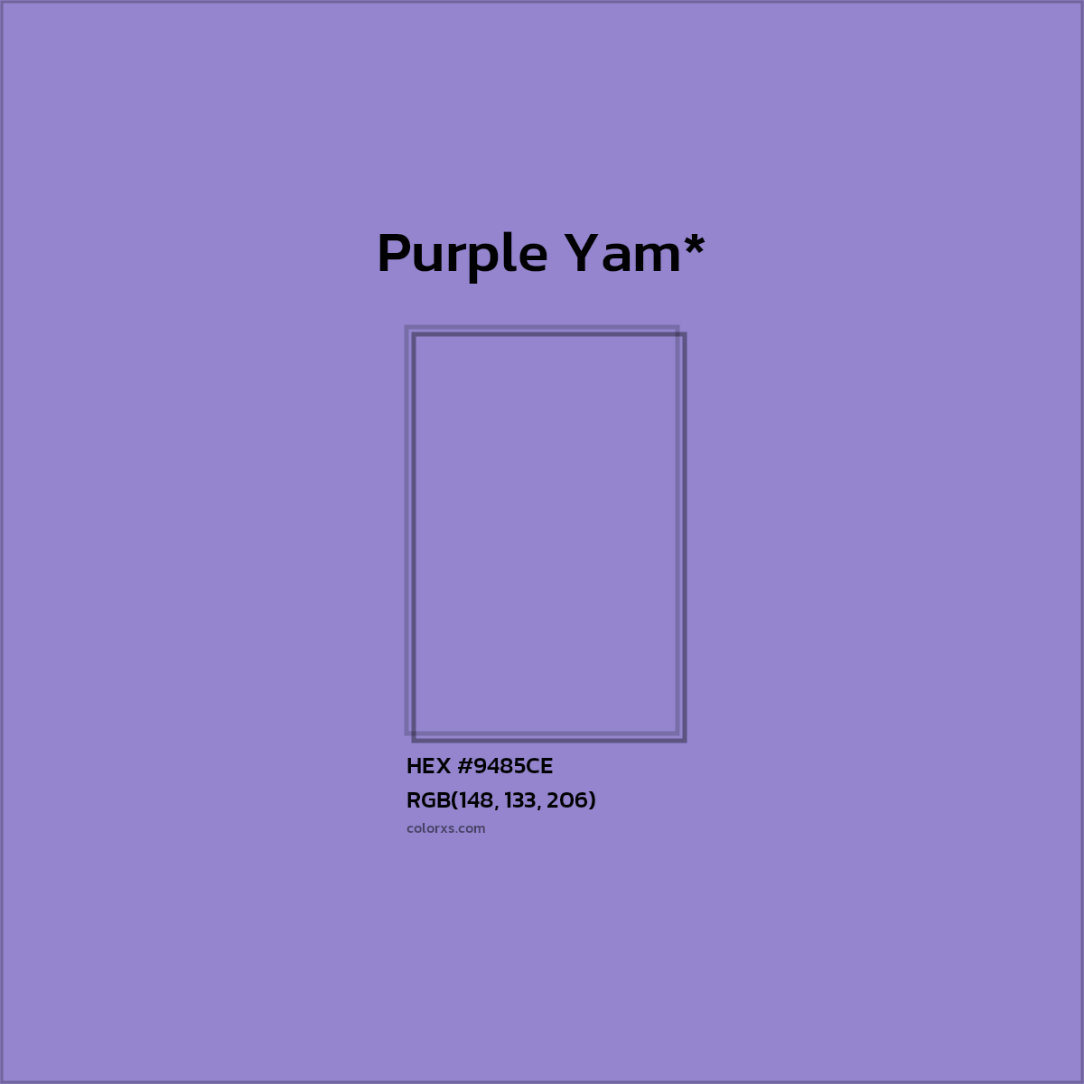 HEX #9485CE Color Name, Color Code, Palettes, Similar Paints, Images