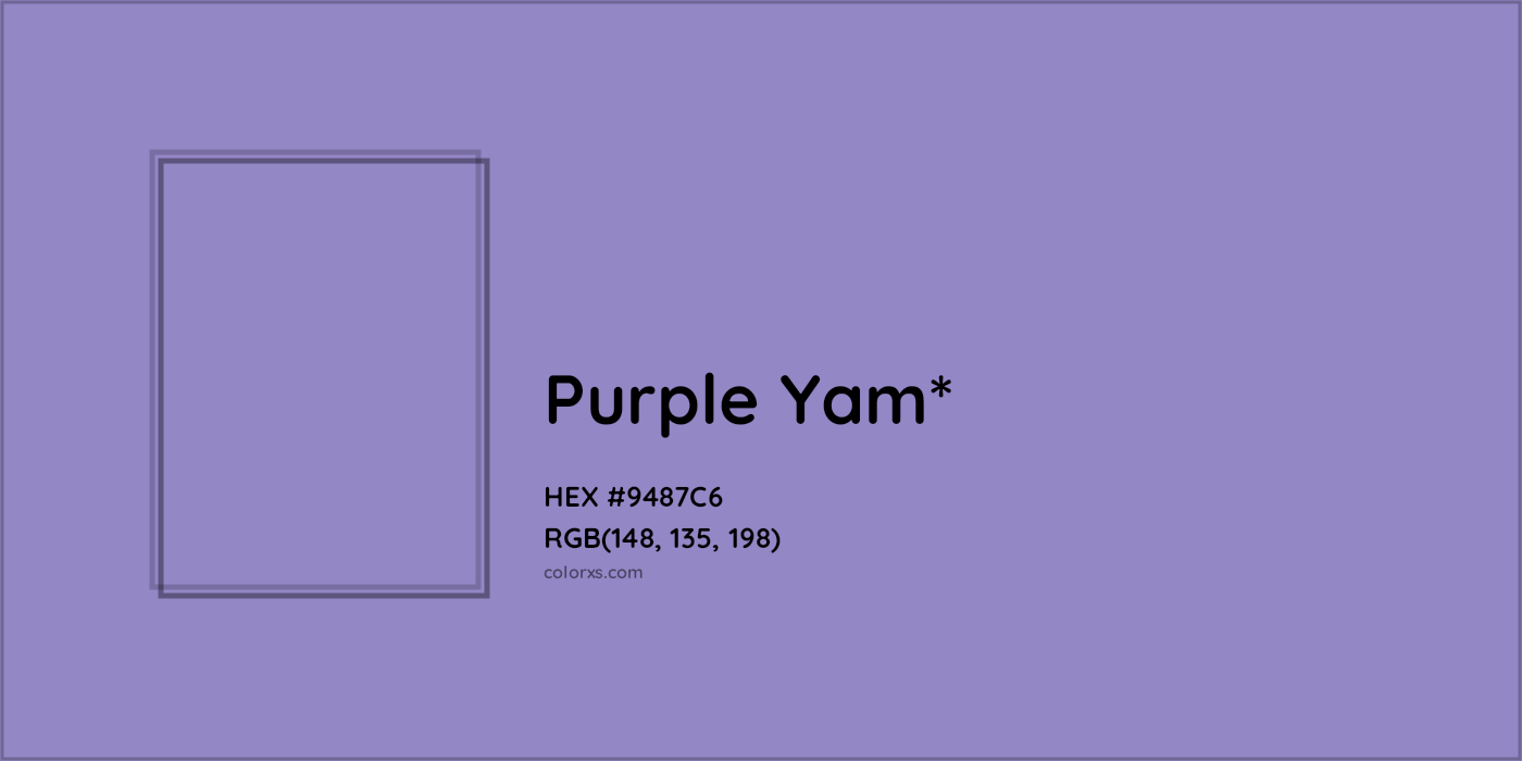 HEX #9487C6 Color Name, Color Code, Palettes, Similar Paints, Images