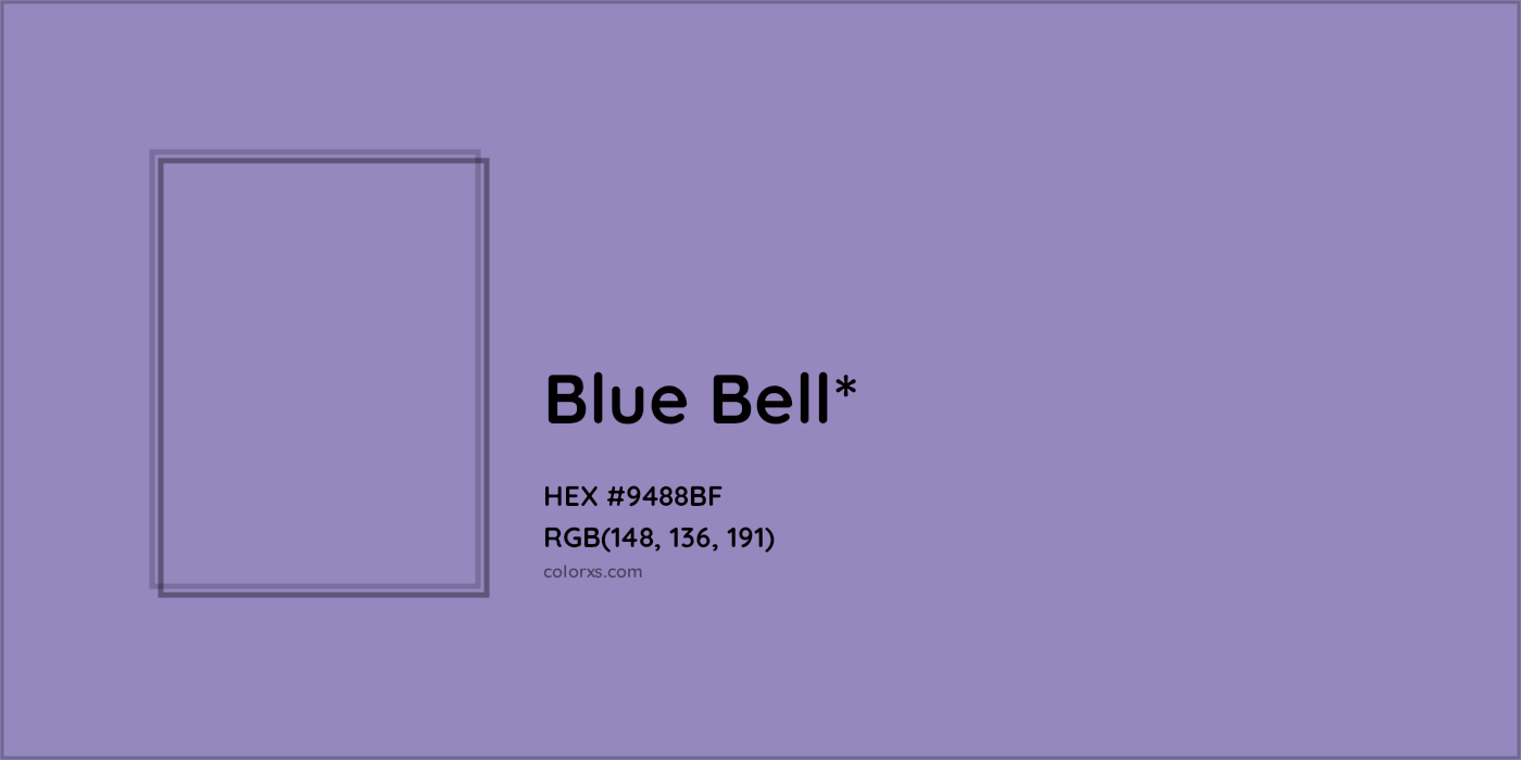HEX #9488BF Color Name, Color Code, Palettes, Similar Paints, Images