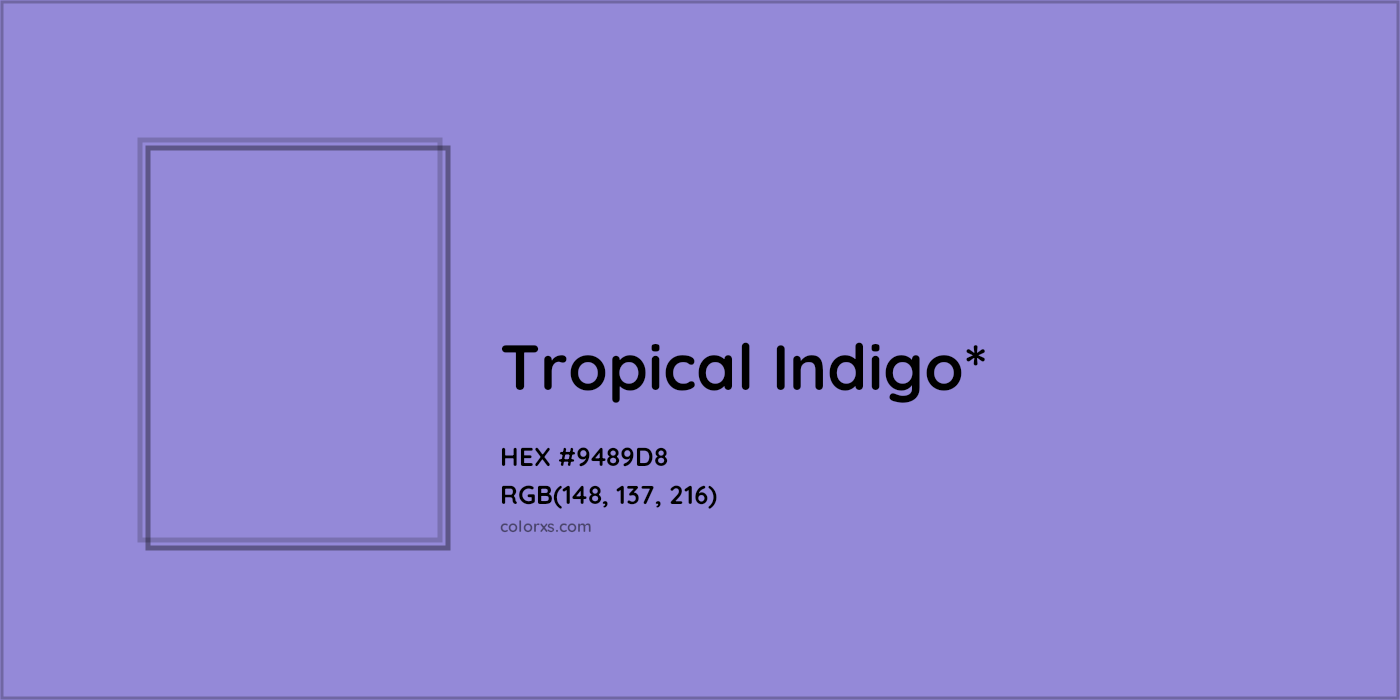 HEX #9489D8 Color Name, Color Code, Palettes, Similar Paints, Images