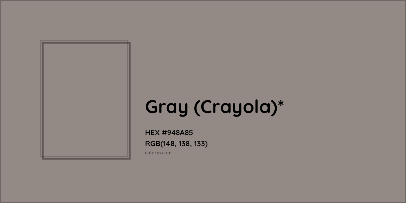 HEX #948A85 Color Name, Color Code, Palettes, Similar Paints, Images