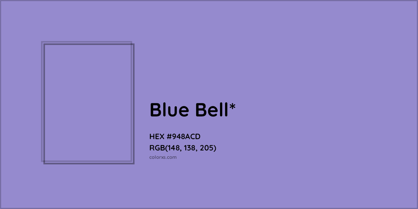 HEX #948ACD Color Name, Color Code, Palettes, Similar Paints, Images