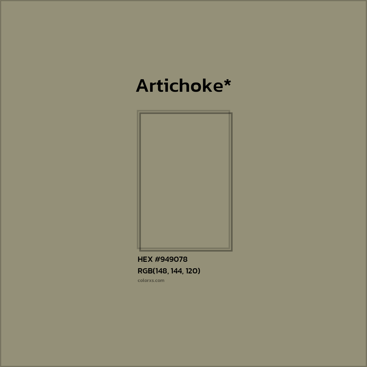 HEX #949078 Color Name, Color Code, Palettes, Similar Paints, Images