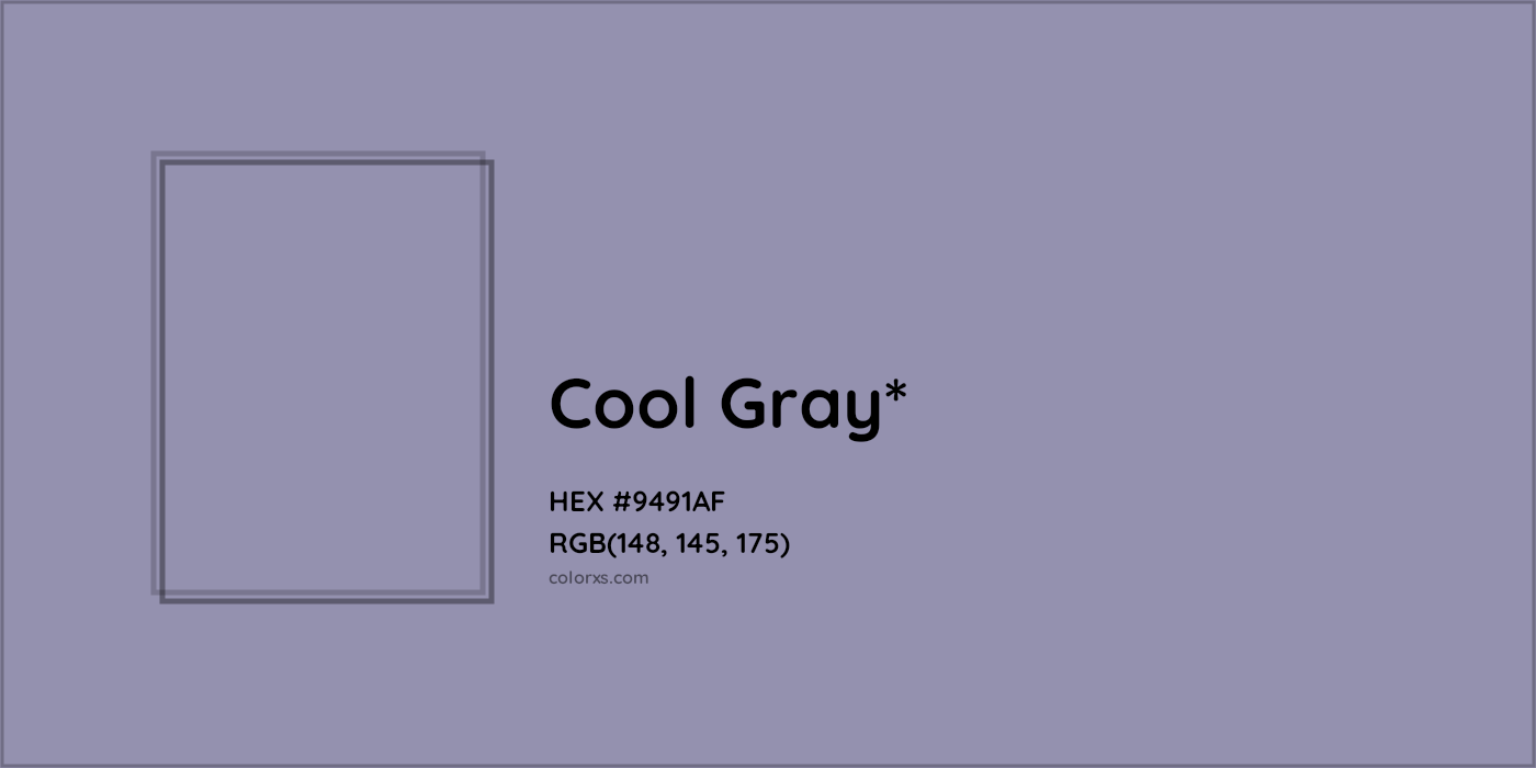 HEX #9491AF Color Name, Color Code, Palettes, Similar Paints, Images