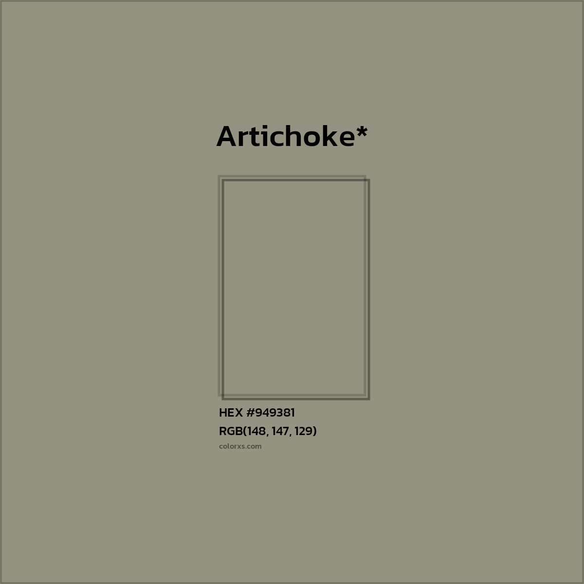 HEX #949381 Color Name, Color Code, Palettes, Similar Paints, Images