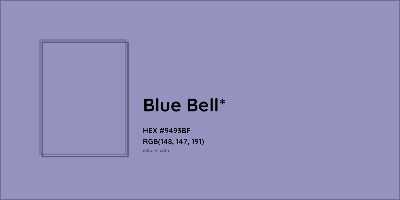 HEX #9493BF Color Name, Color Code, Palettes, Similar Paints, Images