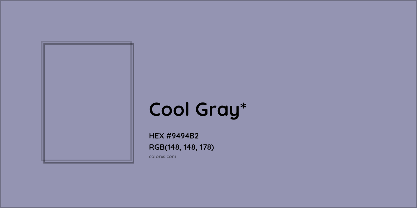 HEX #9494B2 Color Name, Color Code, Palettes, Similar Paints, Images