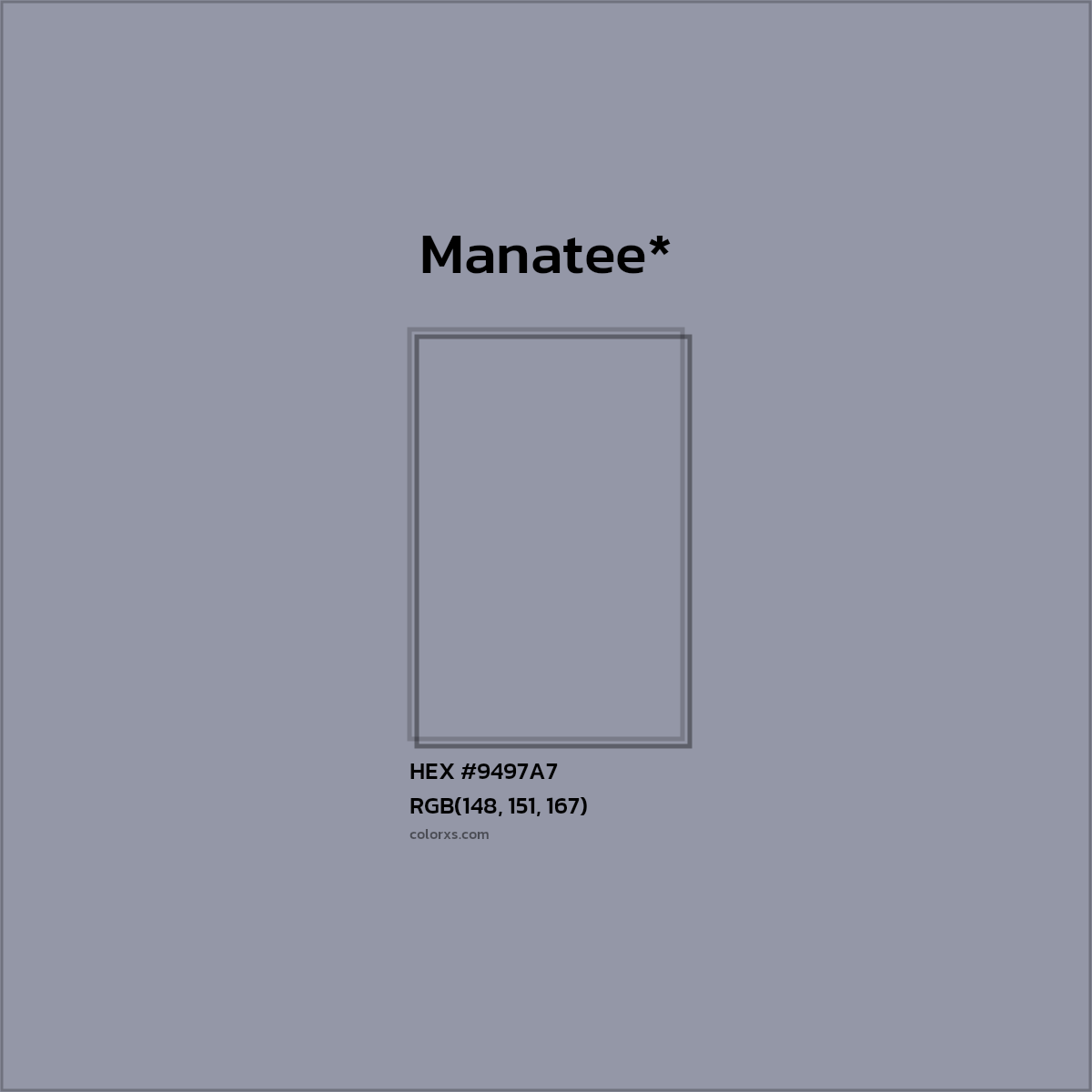 HEX #9497A7 Color Name, Color Code, Palettes, Similar Paints, Images