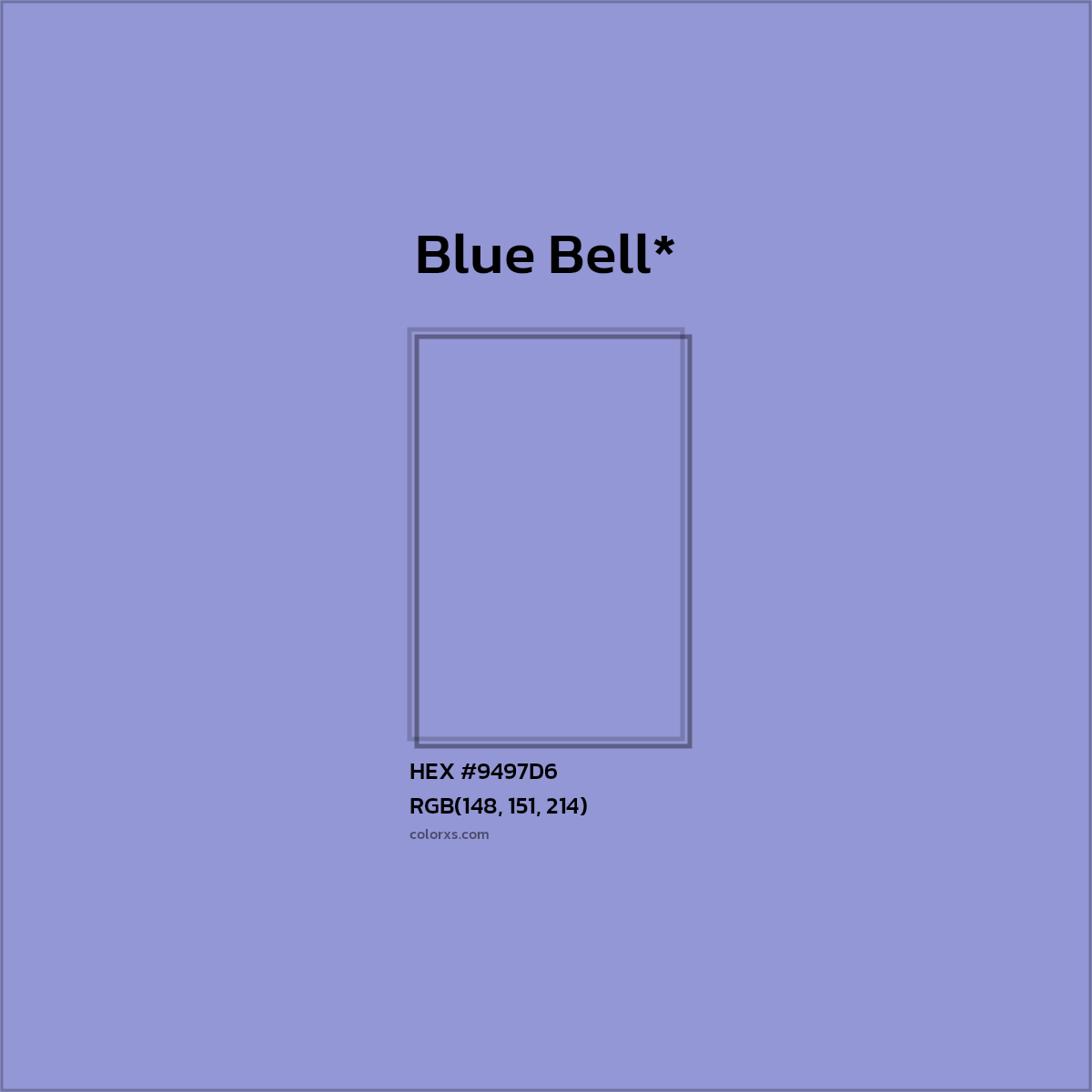 HEX #9497D6 Color Name, Color Code, Palettes, Similar Paints, Images