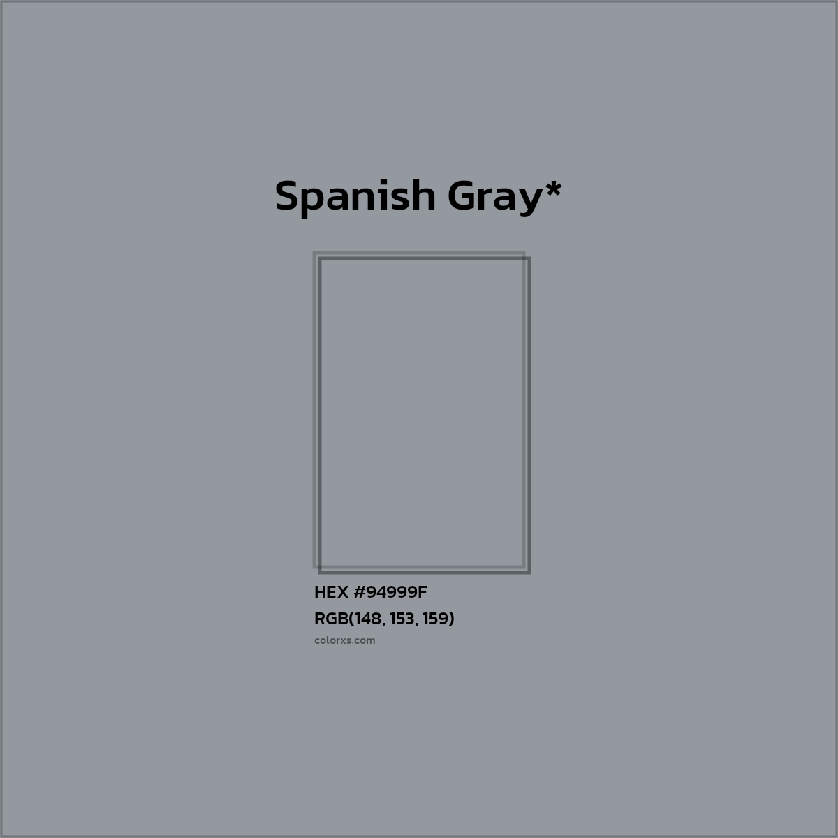 HEX #94999F Color Name, Color Code, Palettes, Similar Paints, Images
