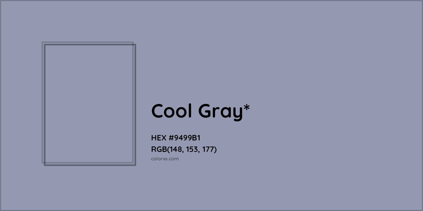 HEX #9499B1 Color Name, Color Code, Palettes, Similar Paints, Images