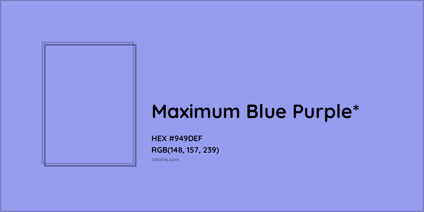 HEX #949DEF Color Name, Color Code, Palettes, Similar Paints, Images