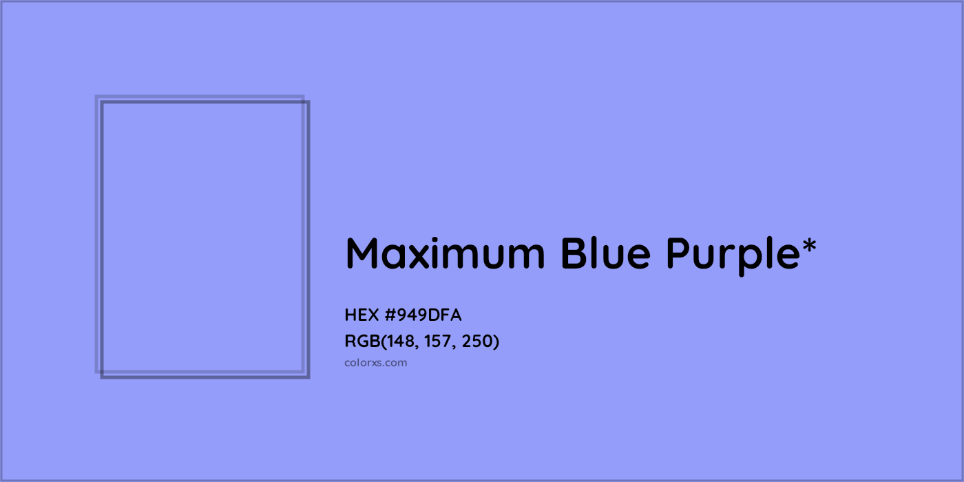 HEX #949DFA Color Name, Color Code, Palettes, Similar Paints, Images