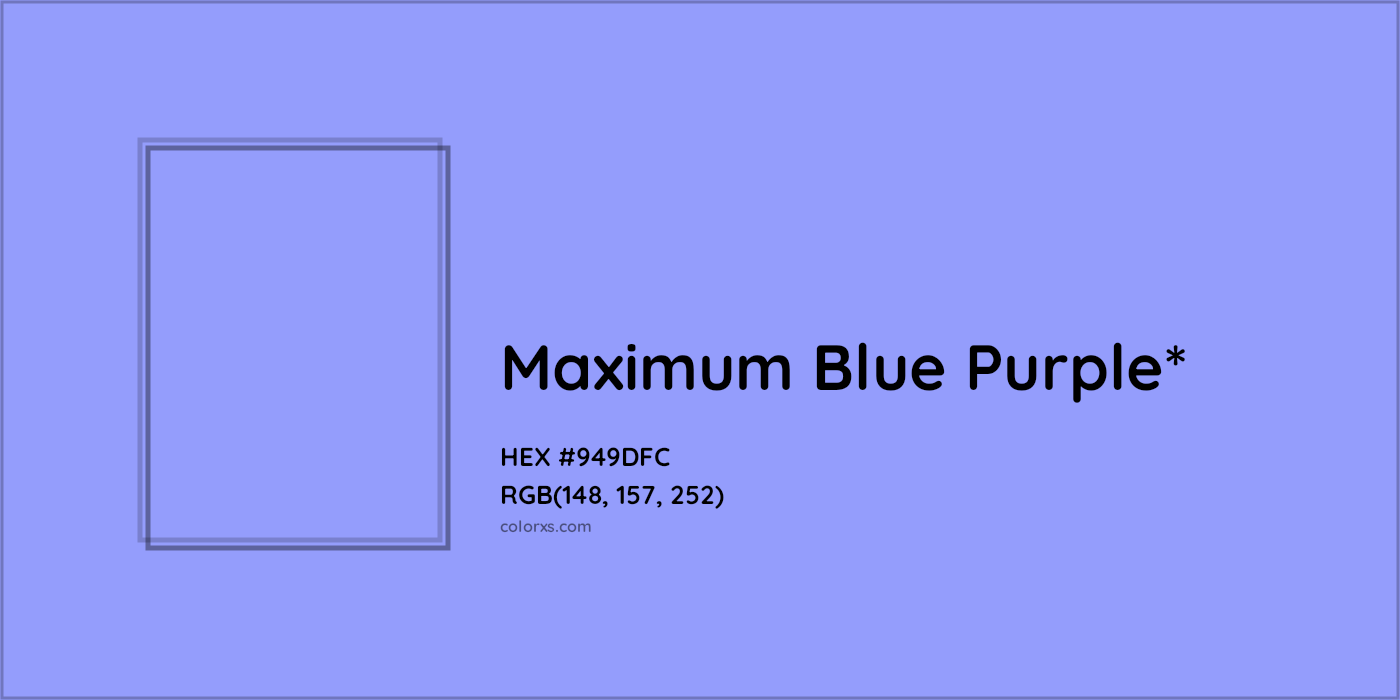 HEX #949DFC Color Name, Color Code, Palettes, Similar Paints, Images