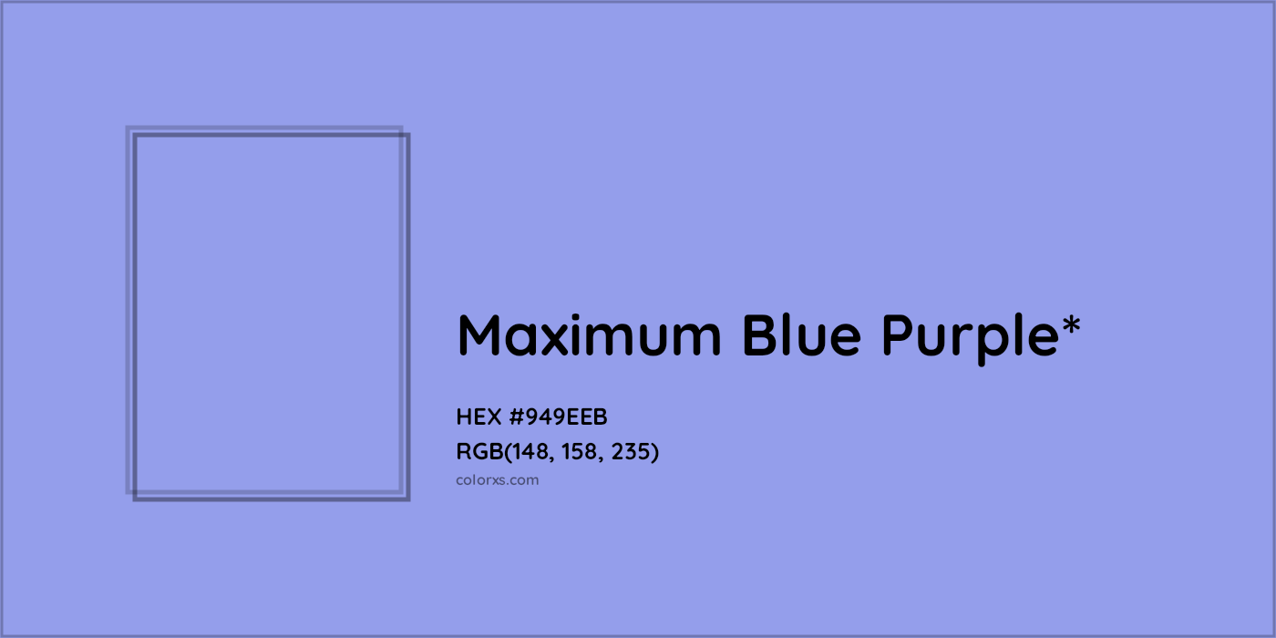 HEX #949EEB Color Name, Color Code, Palettes, Similar Paints, Images