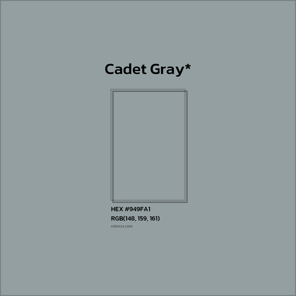 HEX #949FA1 Color Name, Color Code, Palettes, Similar Paints, Images