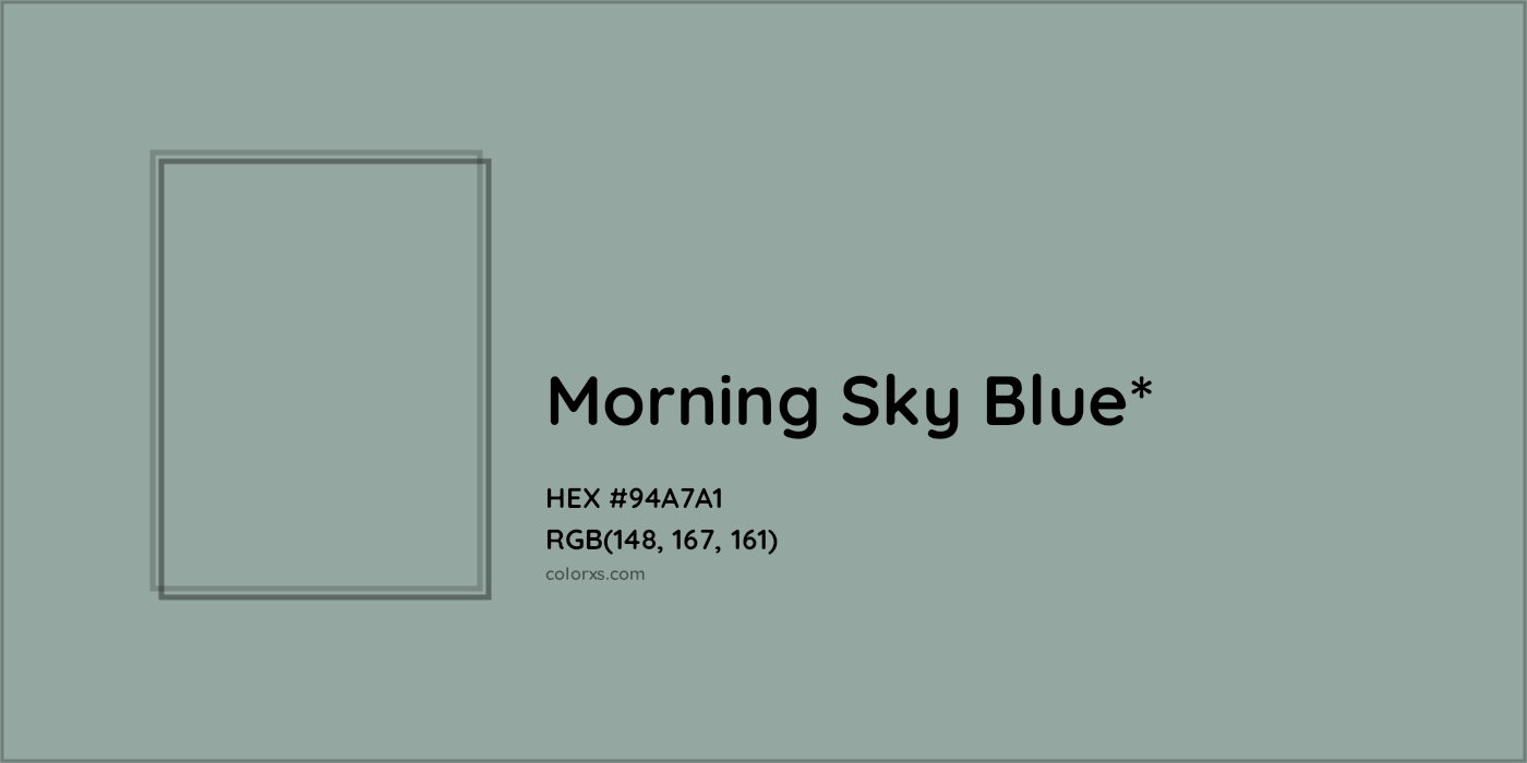 HEX #94A7A1 Color Name, Color Code, Palettes, Similar Paints, Images