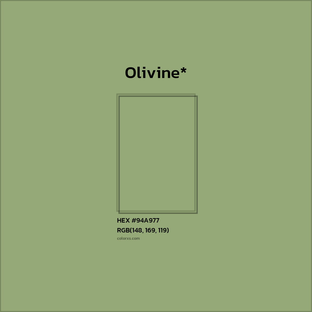 HEX #94A977 Color Name, Color Code, Palettes, Similar Paints, Images