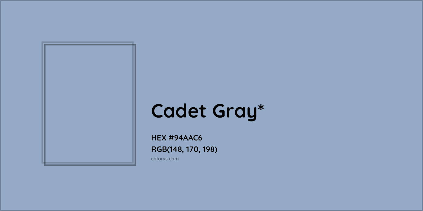 HEX #94AAC6 Color Name, Color Code, Palettes, Similar Paints, Images