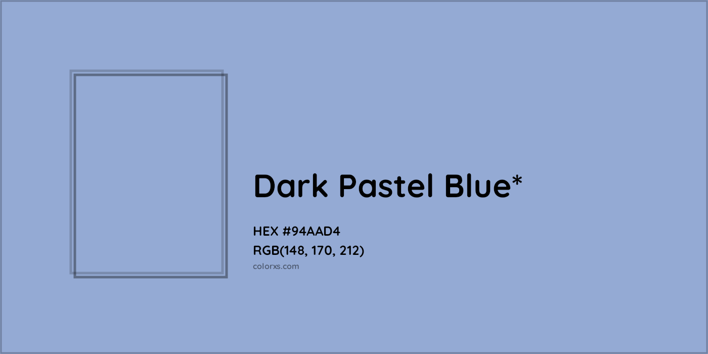 HEX #94AAD4 Color Name, Color Code, Palettes, Similar Paints, Images