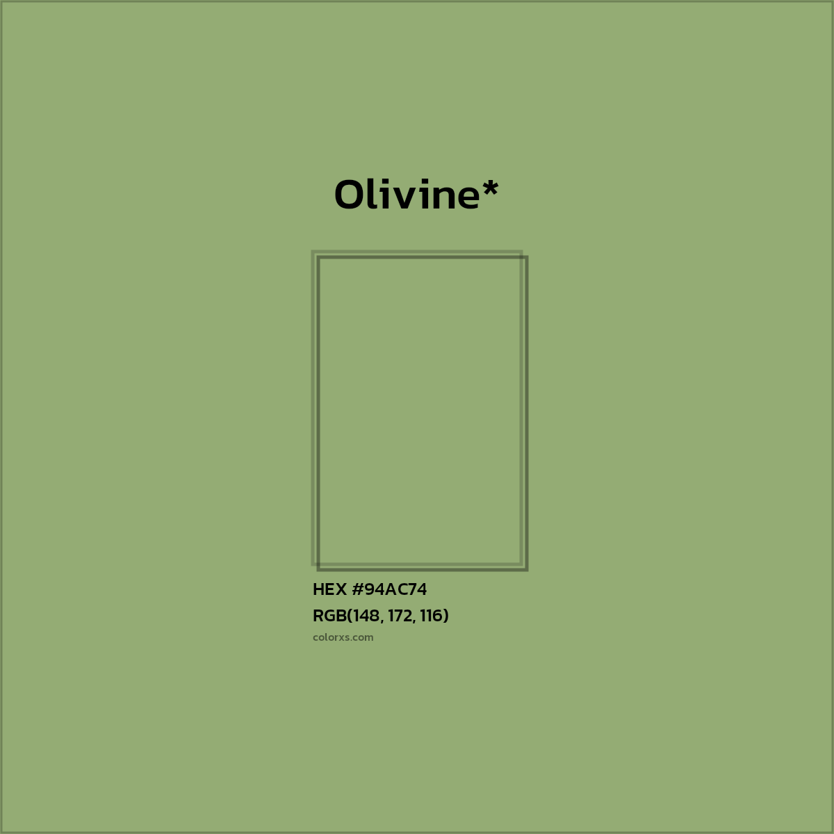 HEX #94AC74 Color Name, Color Code, Palettes, Similar Paints, Images