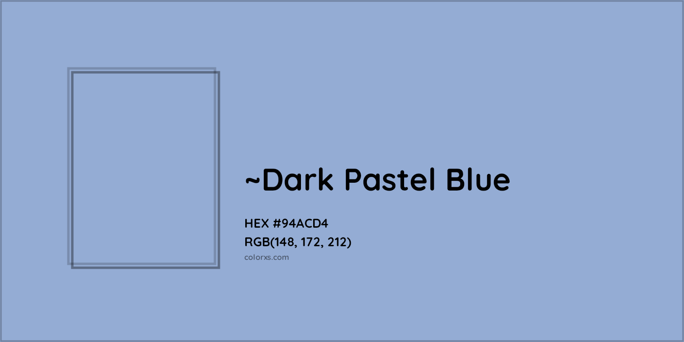 HEX #94ACD4 Color Name, Color Code, Palettes, Similar Paints, Images