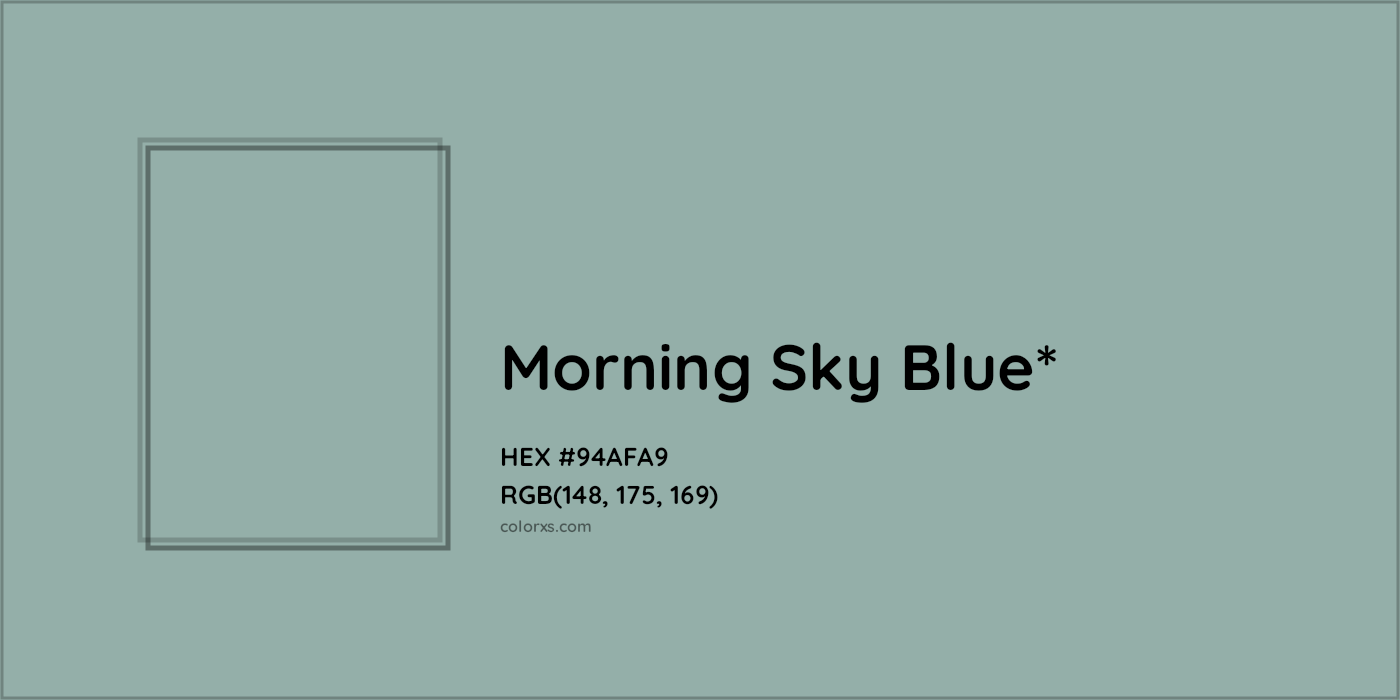 HEX #94AFA9 Color Name, Color Code, Palettes, Similar Paints, Images