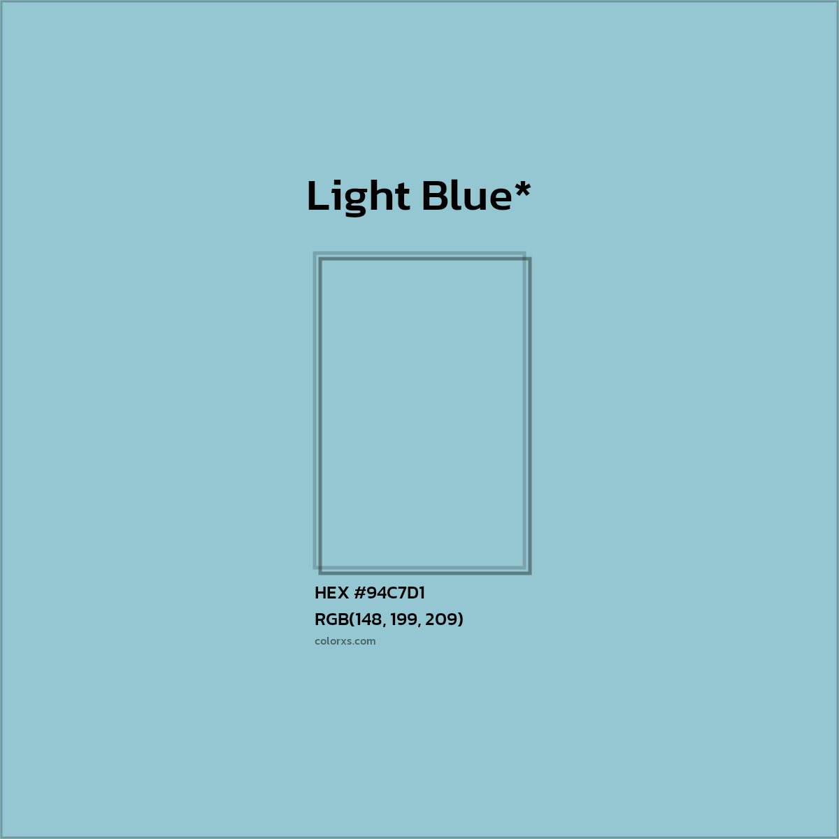 HEX #94C7D1 Color Name, Color Code, Palettes, Similar Paints, Images