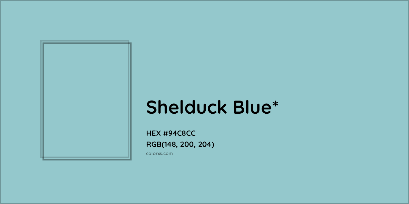 HEX #94C8CC Color Name, Color Code, Palettes, Similar Paints, Images