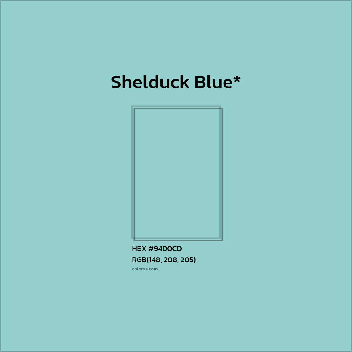 HEX #94D0CD Color Name, Color Code, Palettes, Similar Paints, Images