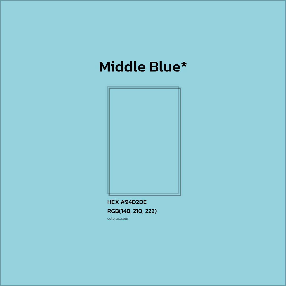 HEX #94D2DE Color Name, Color Code, Palettes, Similar Paints, Images
