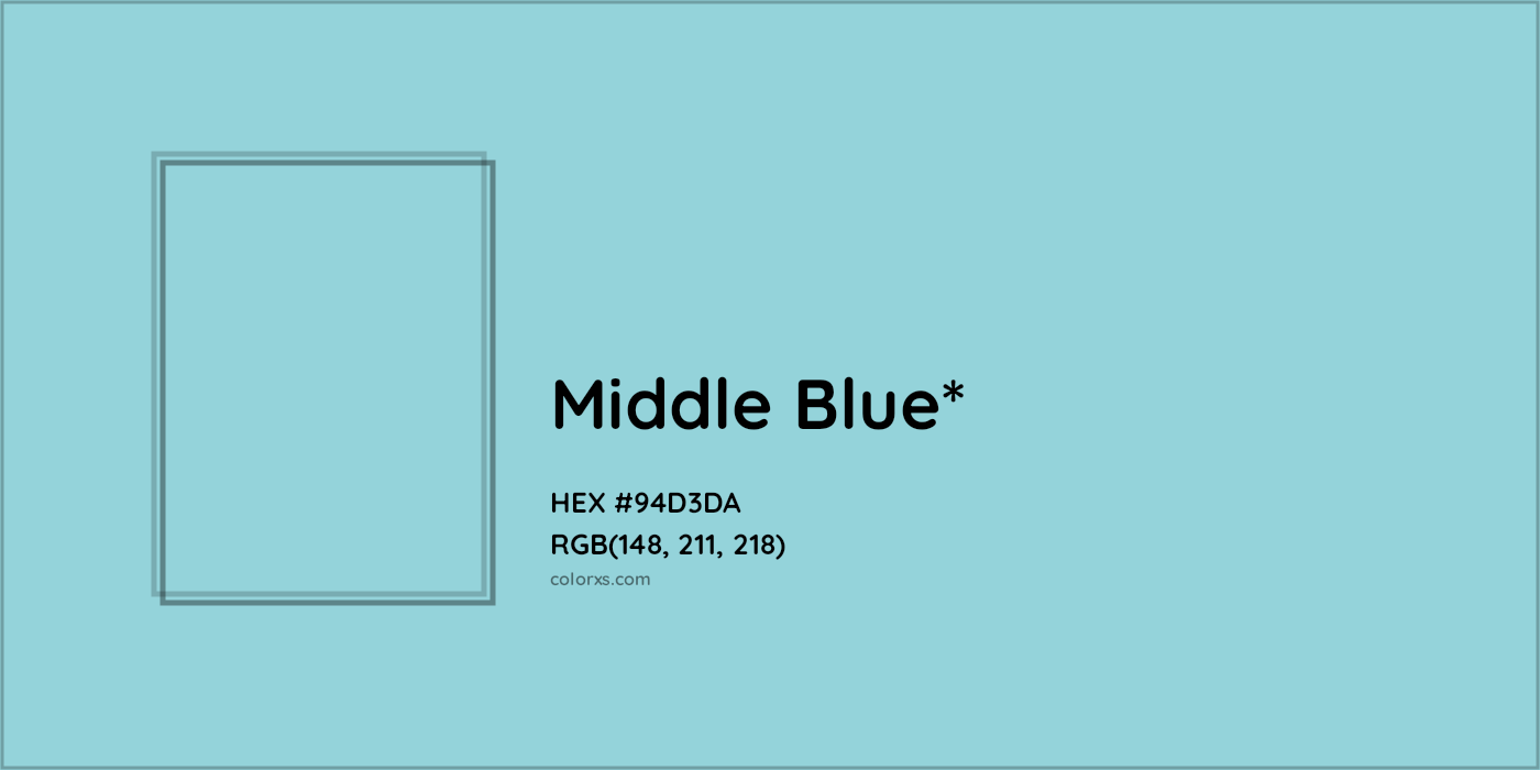 HEX #94D3DA Color Name, Color Code, Palettes, Similar Paints, Images