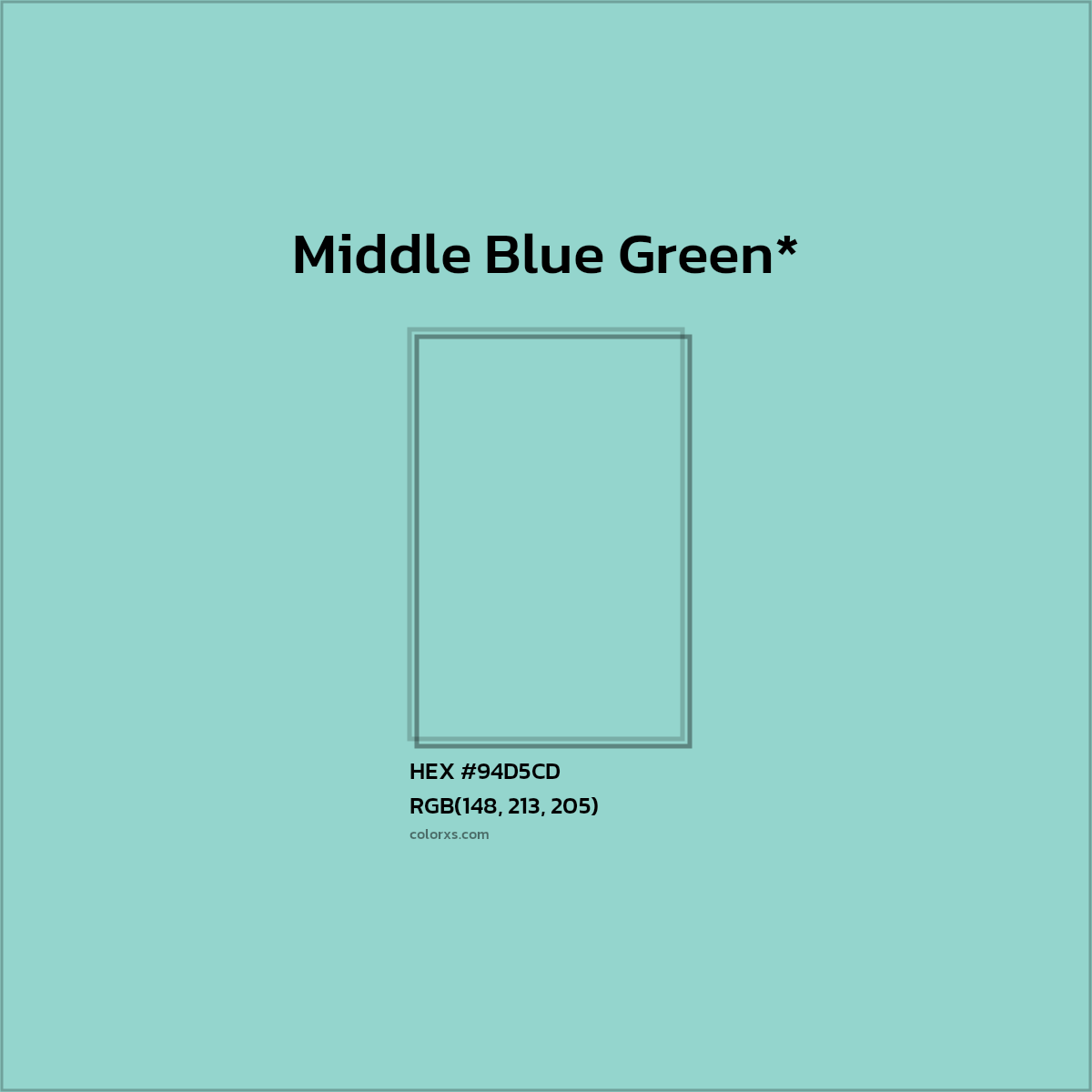 HEX #94D5CD Color Name, Color Code, Palettes, Similar Paints, Images
