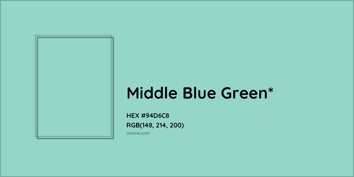 HEX #94D6C8 Color Name, Color Code, Palettes, Similar Paints, Images