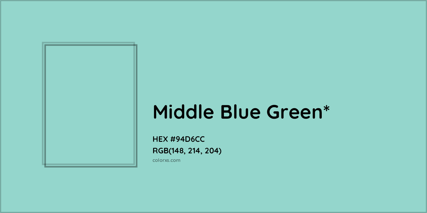 HEX #94D6CC Color Name, Color Code, Palettes, Similar Paints, Images
