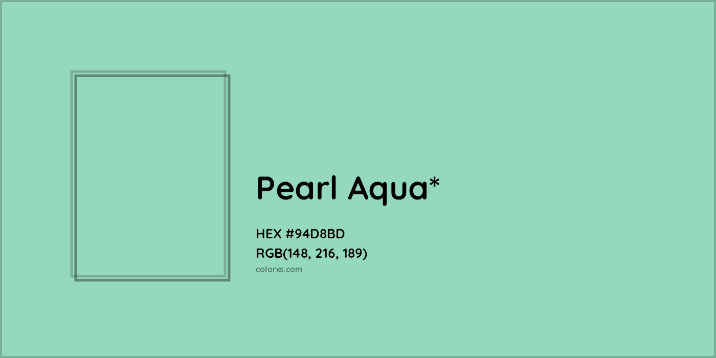 HEX #94D8BD Color Name, Color Code, Palettes, Similar Paints, Images
