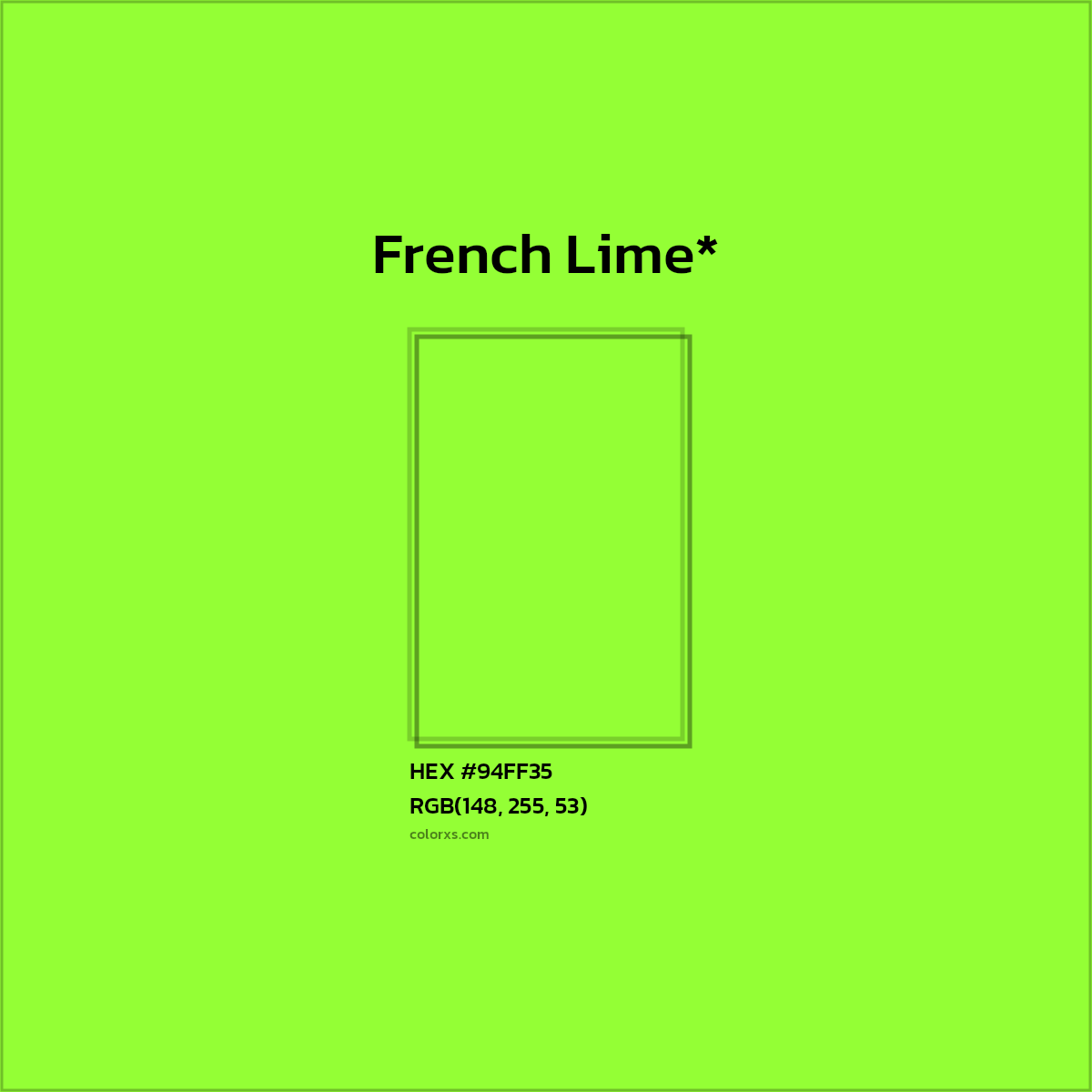 HEX #94FF35 Color Name, Color Code, Palettes, Similar Paints, Images