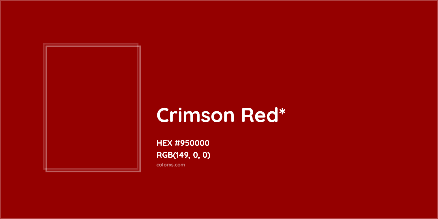 HEX #950000 Color Name, Color Code, Palettes, Similar Paints, Images