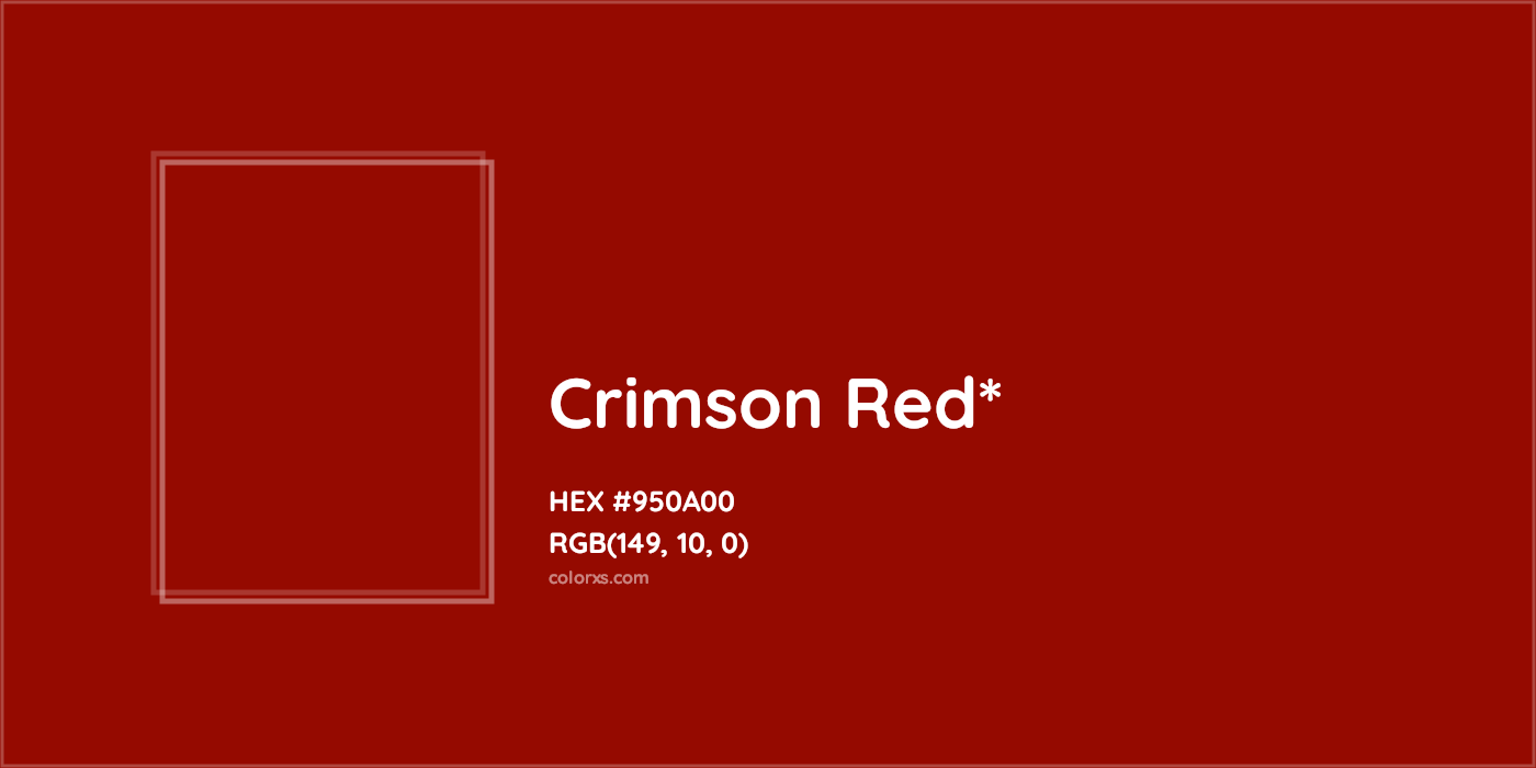 HEX #950A00 Color Name, Color Code, Palettes, Similar Paints, Images