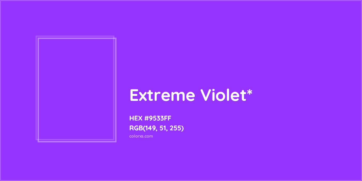 HEX #9533FF Color Name, Color Code, Palettes, Similar Paints, Images
