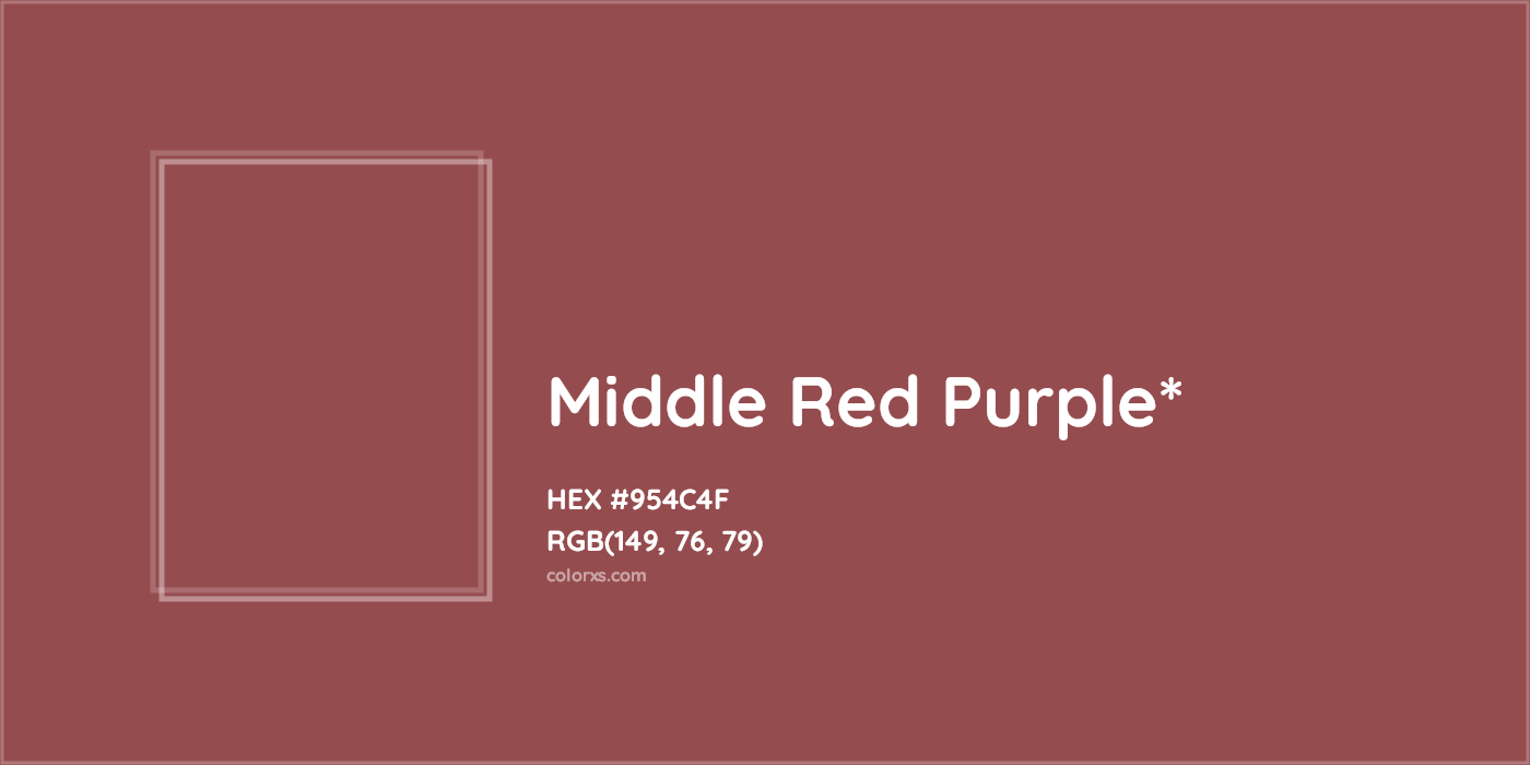 HEX #954C4F Color Name, Color Code, Palettes, Similar Paints, Images