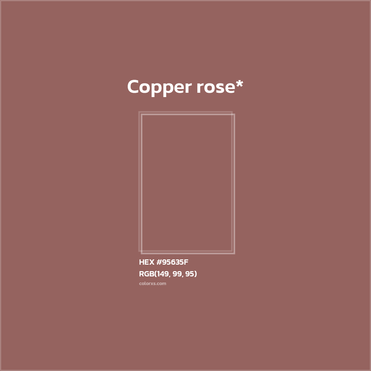 HEX #95635F Color Name, Color Code, Palettes, Similar Paints, Images
