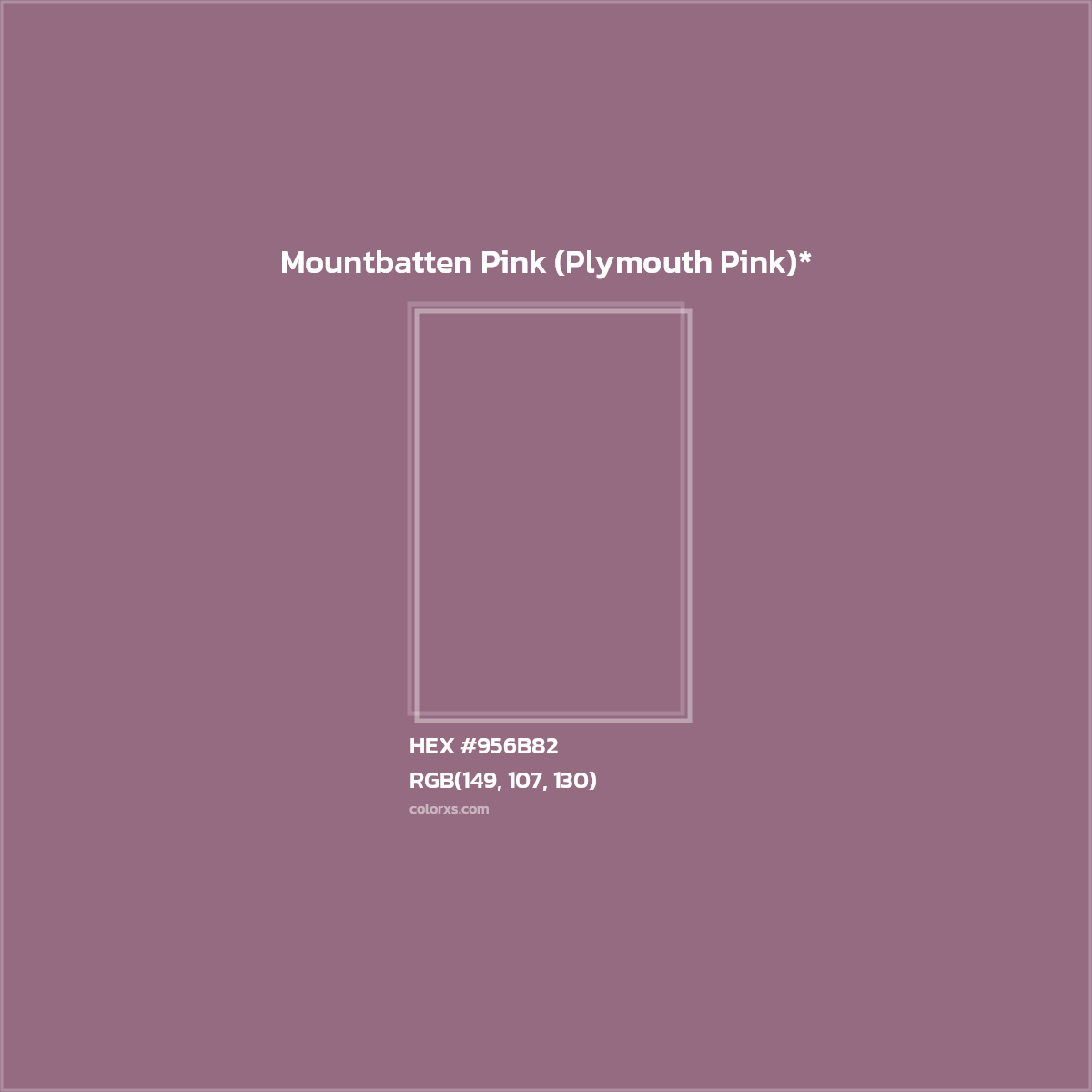 HEX #956B82 Color Name, Color Code, Palettes, Similar Paints, Images