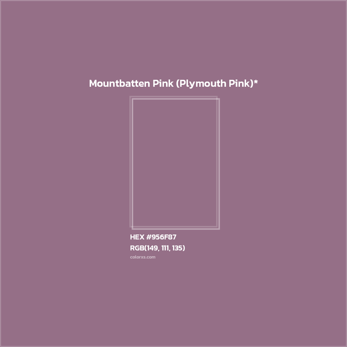 HEX #956F87 Color Name, Color Code, Palettes, Similar Paints, Images