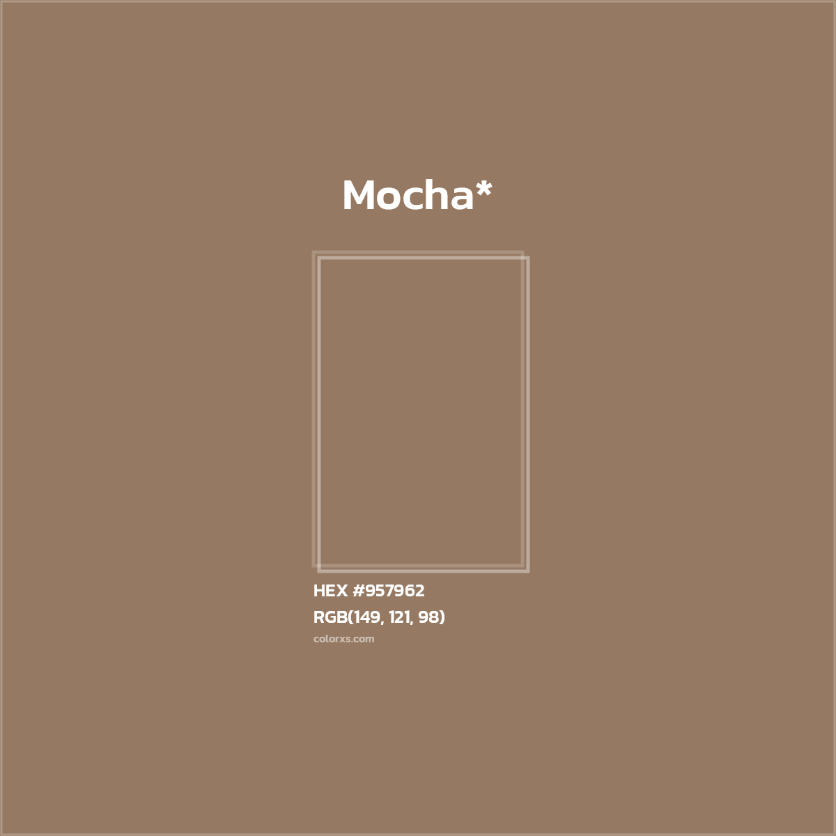HEX #957962 Color Name, Color Code, Palettes, Similar Paints, Images