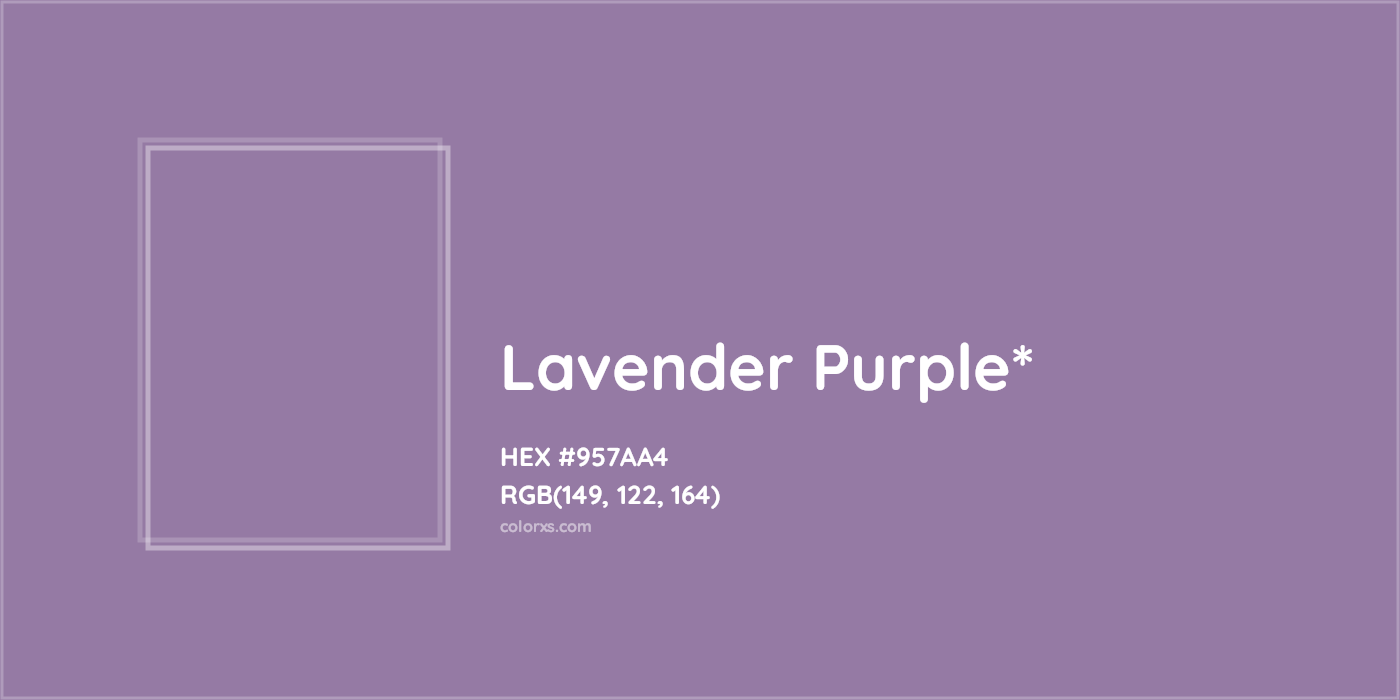 HEX #957AA4 Color Name, Color Code, Palettes, Similar Paints, Images