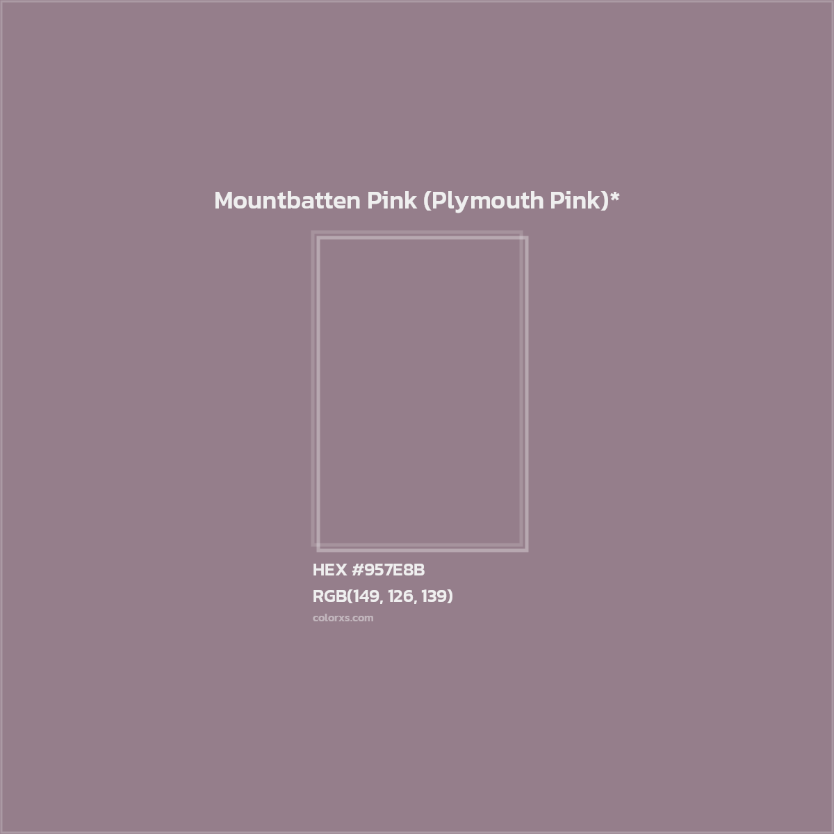 HEX #957E8B Color Name, Color Code, Palettes, Similar Paints, Images