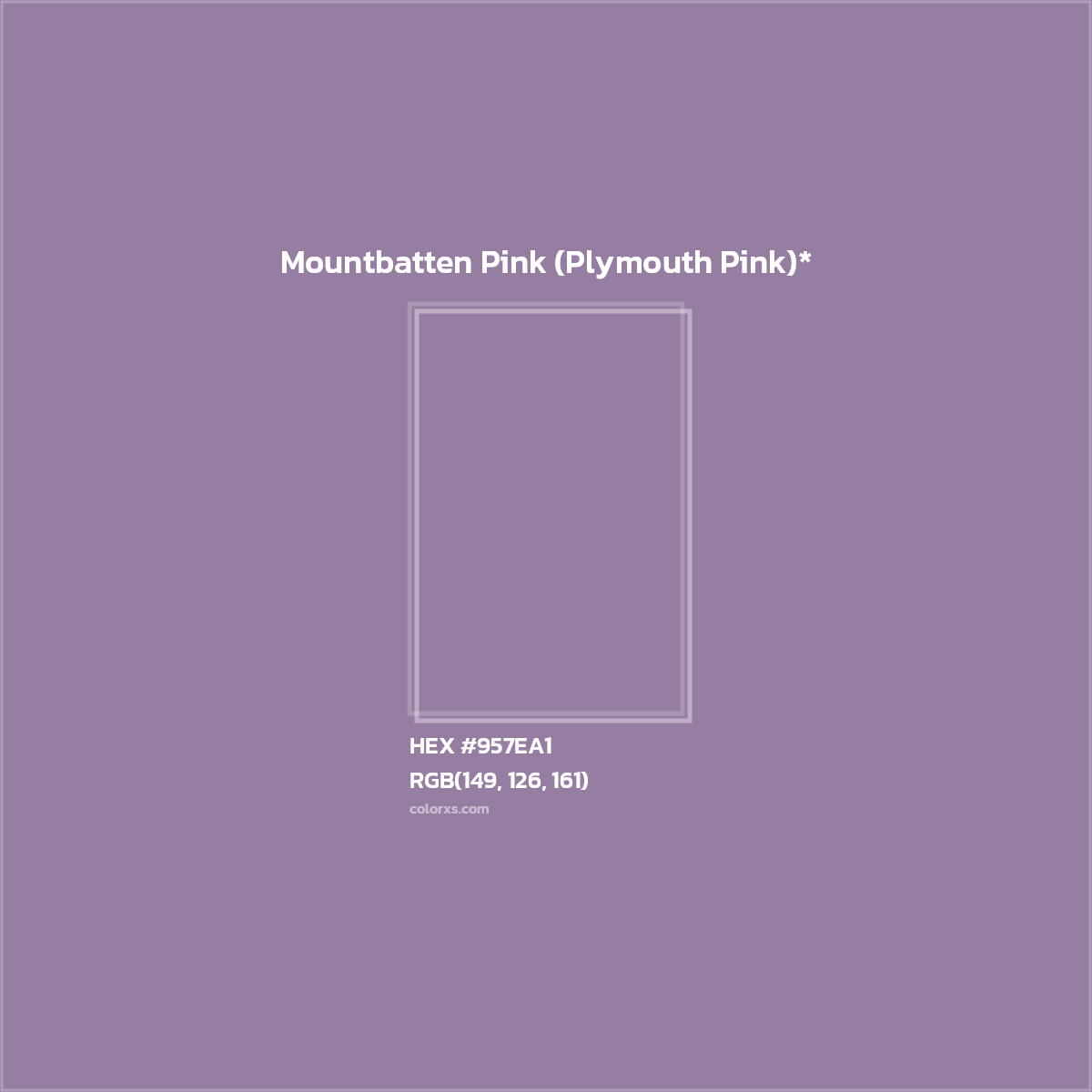 HEX #957EA1 Color Name, Color Code, Palettes, Similar Paints, Images