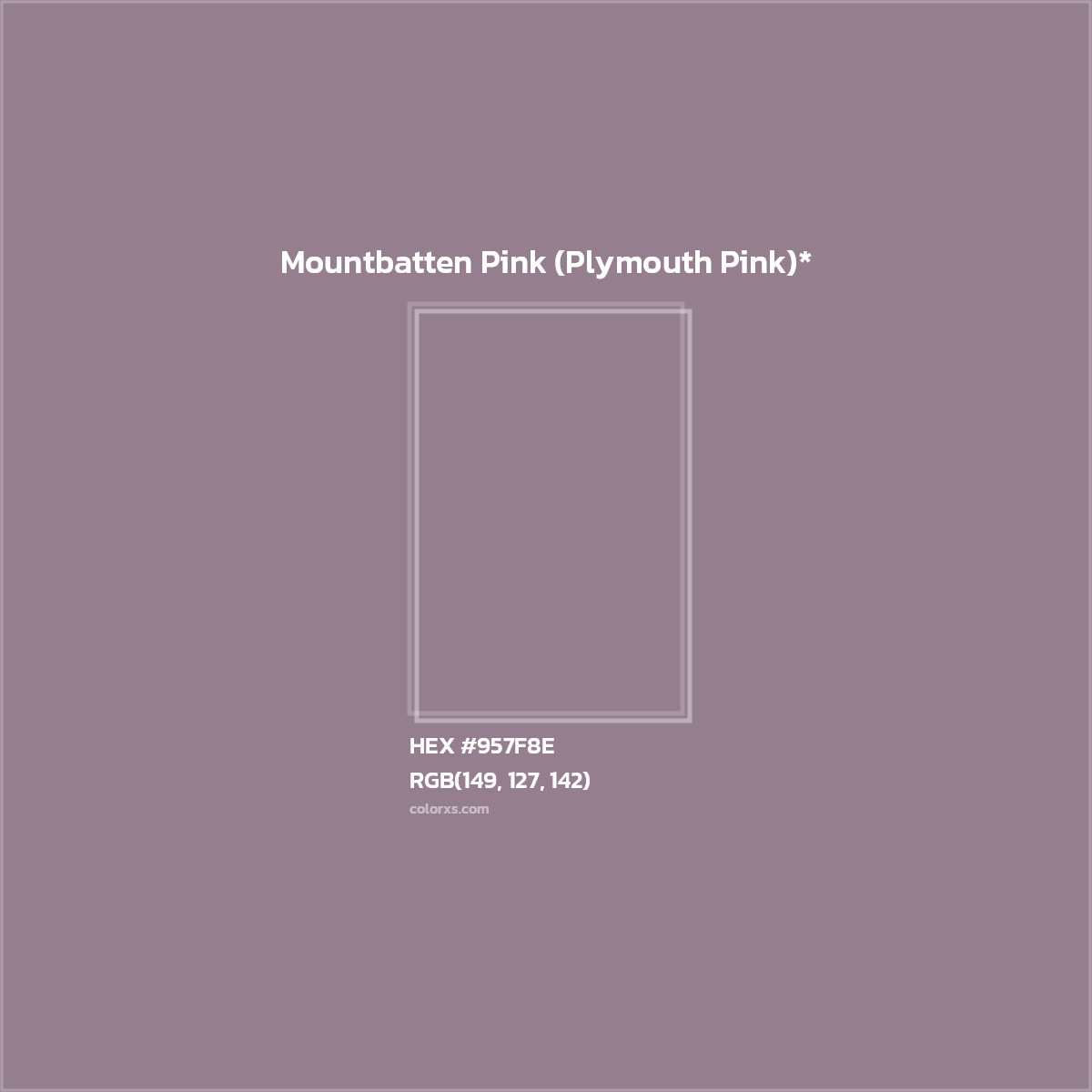 HEX #957F8E Color Name, Color Code, Palettes, Similar Paints, Images