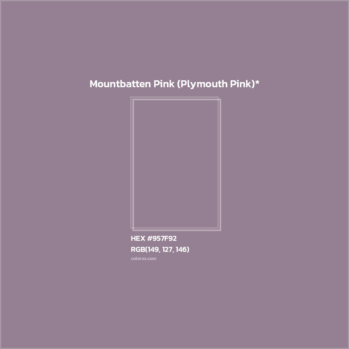 HEX #957F92 Color Name, Color Code, Palettes, Similar Paints, Images